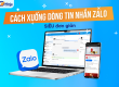 Nhắn tin zalo xuống dòng