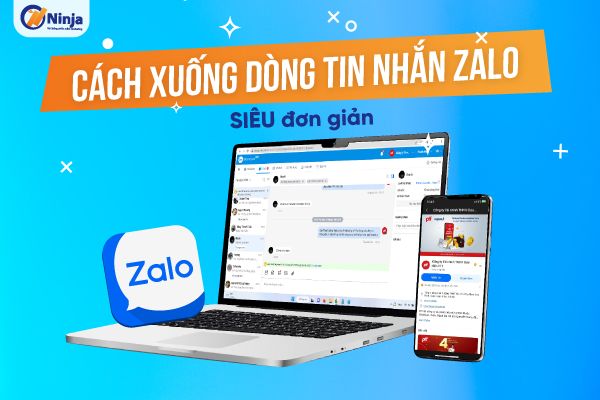 Nhắn tin zalo xuống dòng